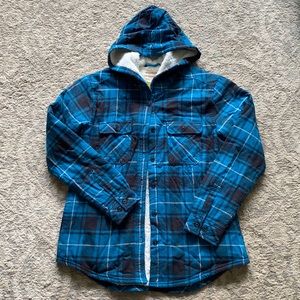 Women’s Sherpa lined flannel coat